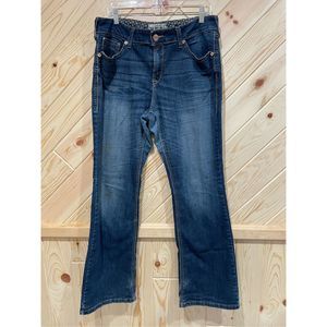 Ariat Women's Rise Rosa Boot Cut Jeans Medium Wash Pocket Denim Blue 33R